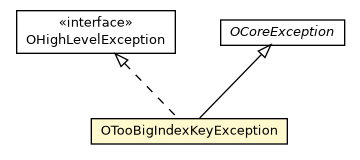 Package class diagram package OTooBigIndexKeyException