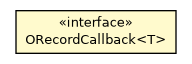 Package class diagram package ORecordCallback