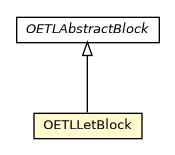Package class diagram package OETLLetBlock