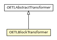 Package class diagram package OETLBlockTransformer