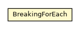 Package class diagram package BreakingForEach