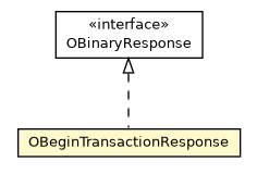 Package class diagram package OBeginTransactionResponse