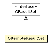 Package class diagram package ORemoteResultSet