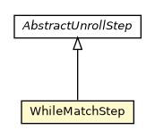 Package class diagram package WhileMatchStep