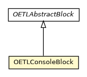 Package class diagram package OETLConsoleBlock
